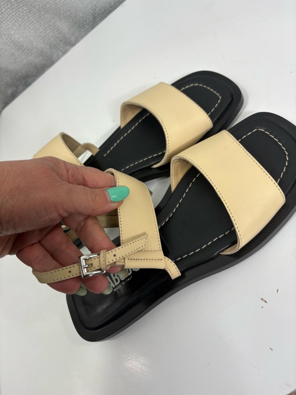 Labucq handmade in Italy Neutral  Strappy Women’s Sandals size 36 / 5.5, New!
